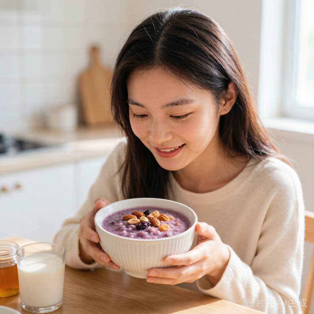 紫薯薏仁代餐粥居家使用